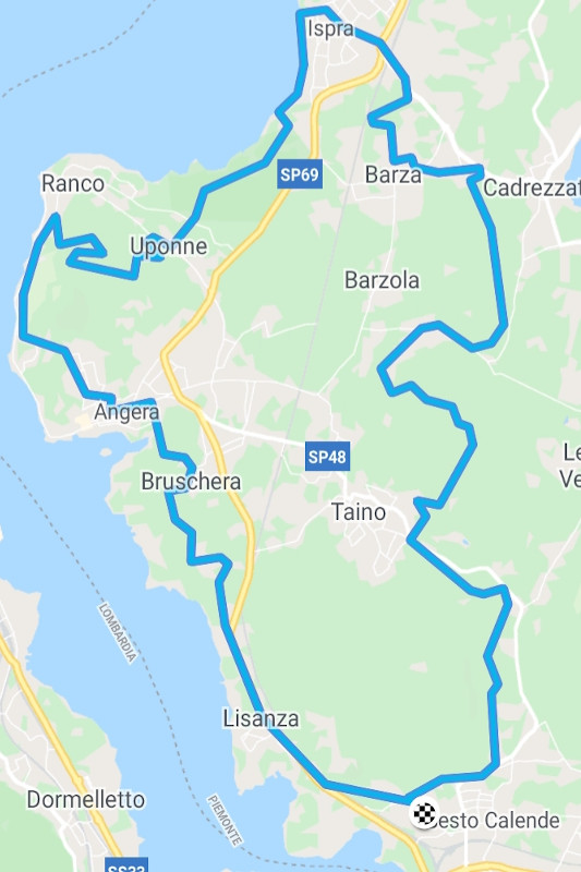 Itinerari Mtb Lago Maggiore - Sesto Calende, Taino, Barza, Ispra, Angera