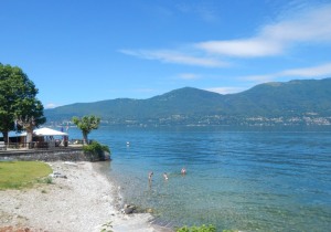 Spiaggia Punta Molino a Porto Valtravaglia sul Lago Maggiore